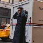 CHRIS BLACK WEARS OUR CITY RAINCOAT | Drake's銀座店