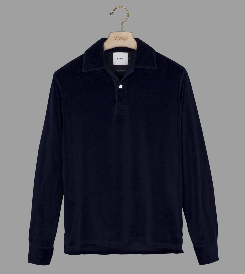 Navy Towelling Hiking Shirt