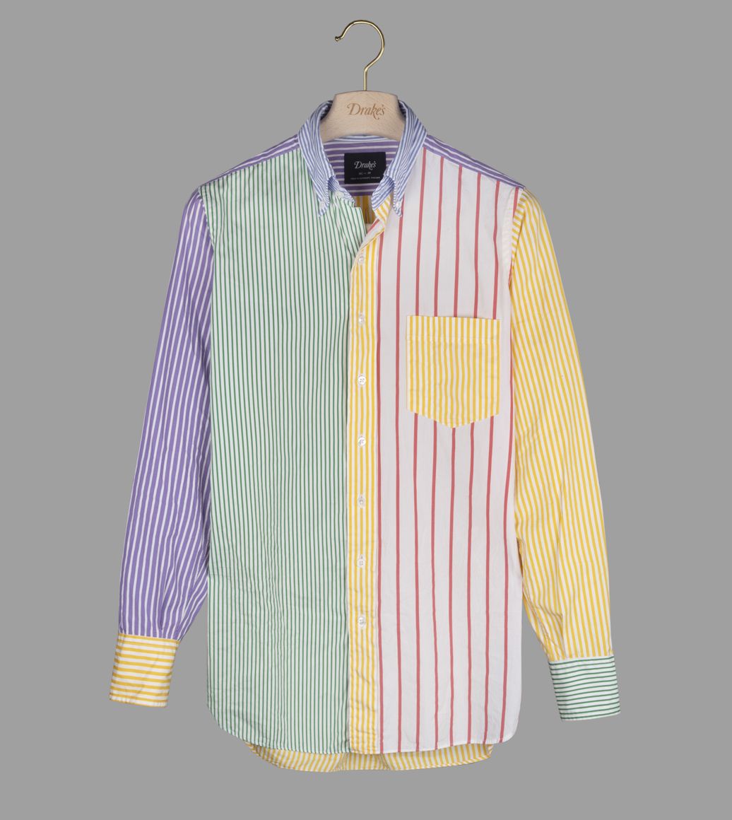 Multi-Colour Cotton Poplin Fun Button-Down Shirt