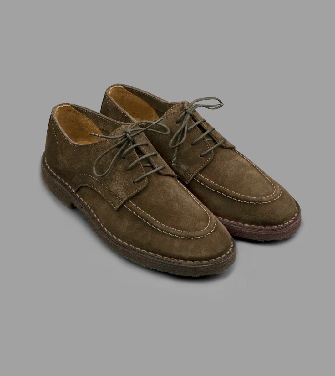 Chard Moc-Toe Derby Shoe Brown Suede