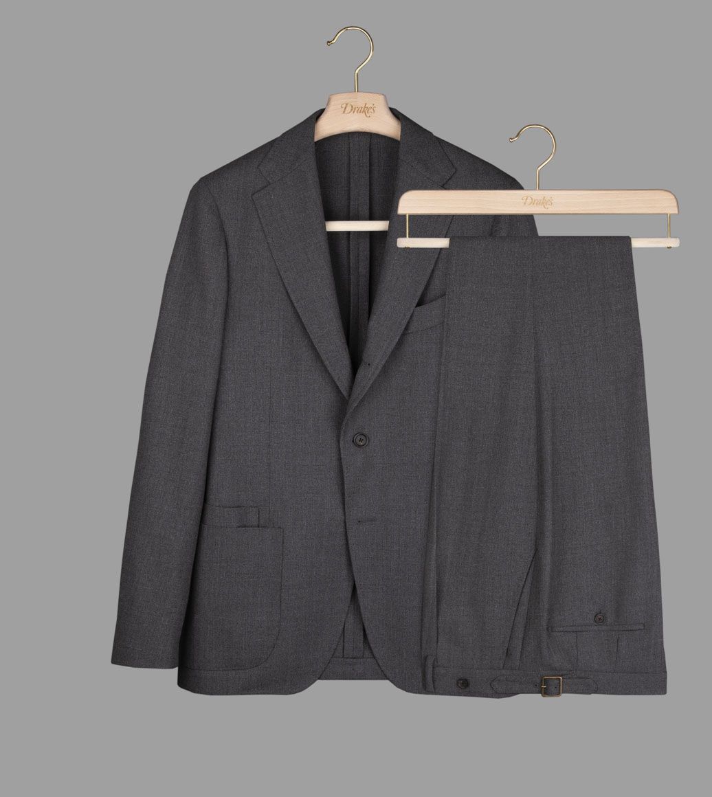 Drake's with VBC Mid-Grey Six-Ply Wool Suit