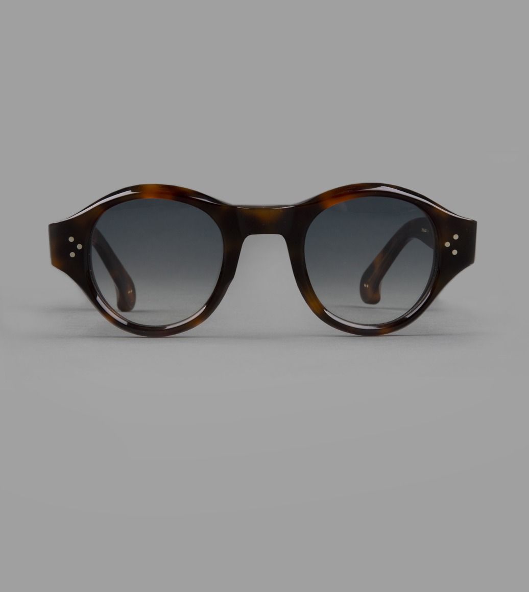 Dark Tortoise Rounded Sunglasses