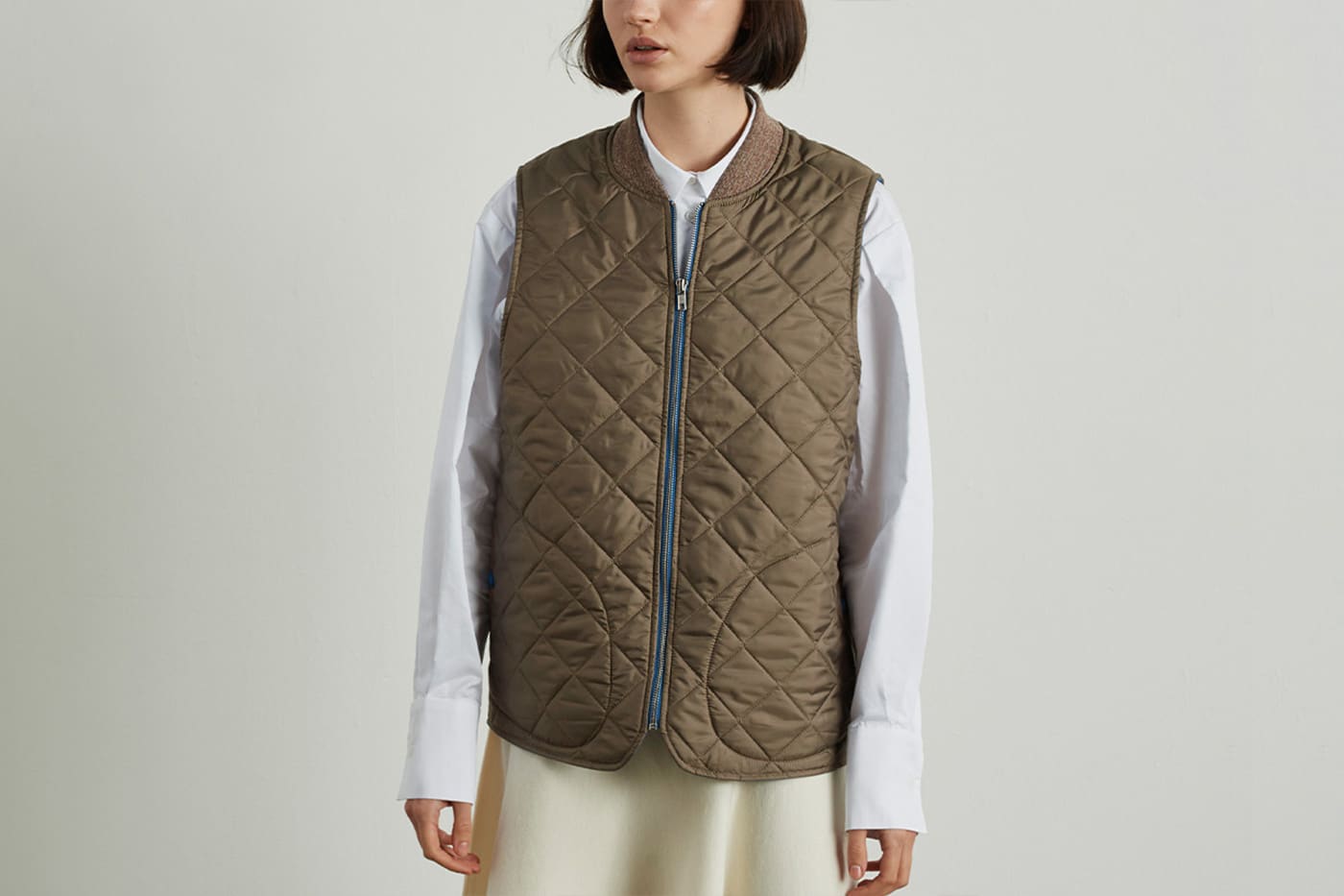 ラベンハム NPG CREW NECK GILET ウィメンズ着用