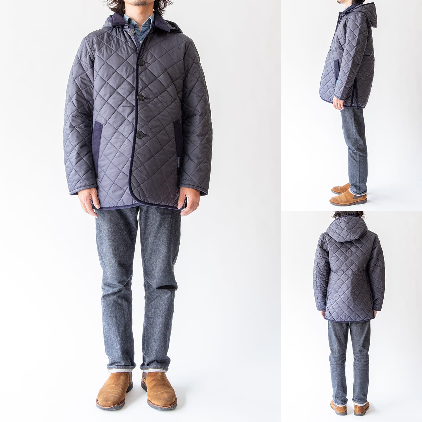 【別注】LAVENHAM ラベンハム DENSTON デンストン ネイビー 38