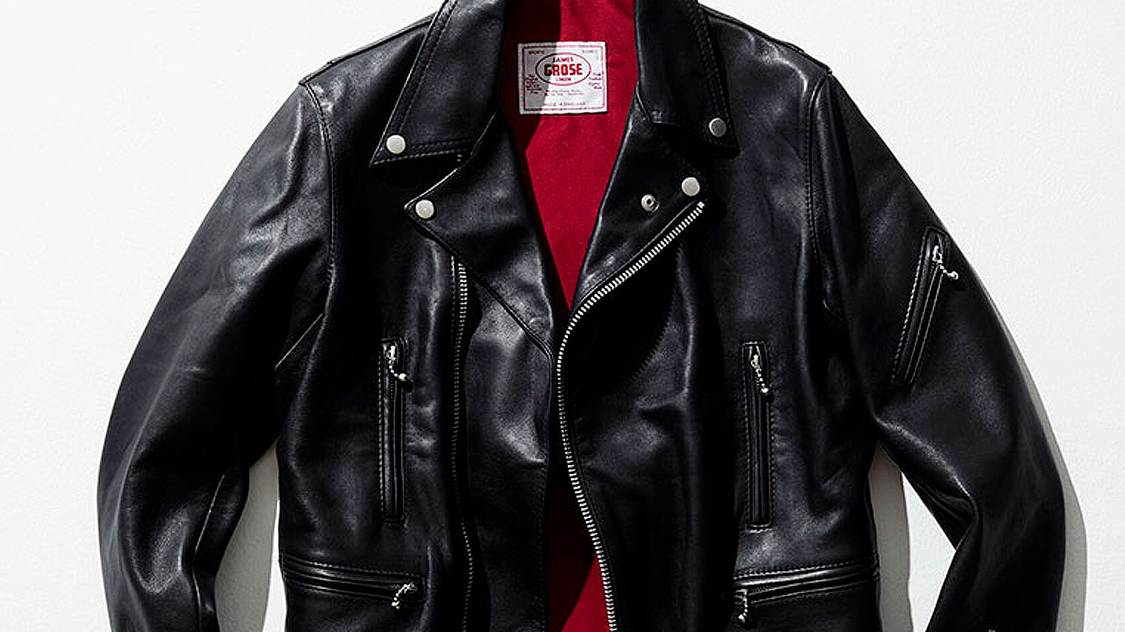 JAMES GROSE Dover 黒レザーシングルライダースジャケット JAMES GROSE