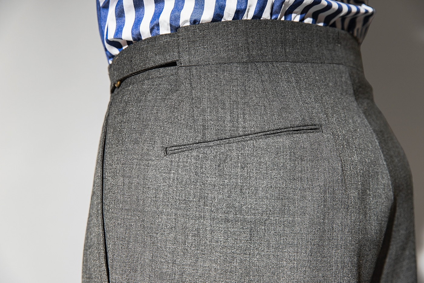 ブリティシュメイド オリジナルパンツ「ポーツマス」 ポケットの玉縁仕上げは手縫い！