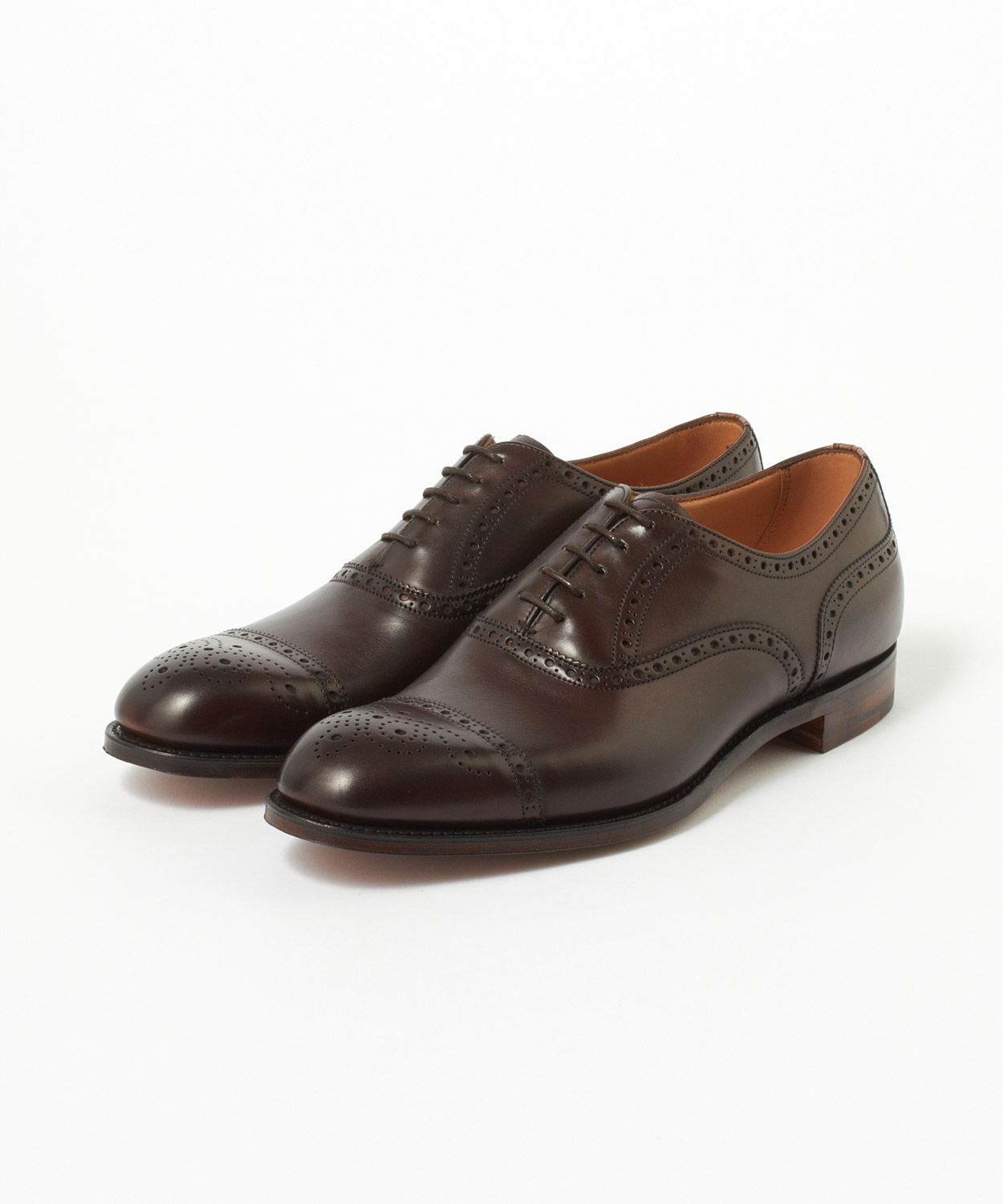 CHEANEY ジョセフ チーニー WILFRED レザーソール セミブローグ BLACK CALF 【Fitting G】