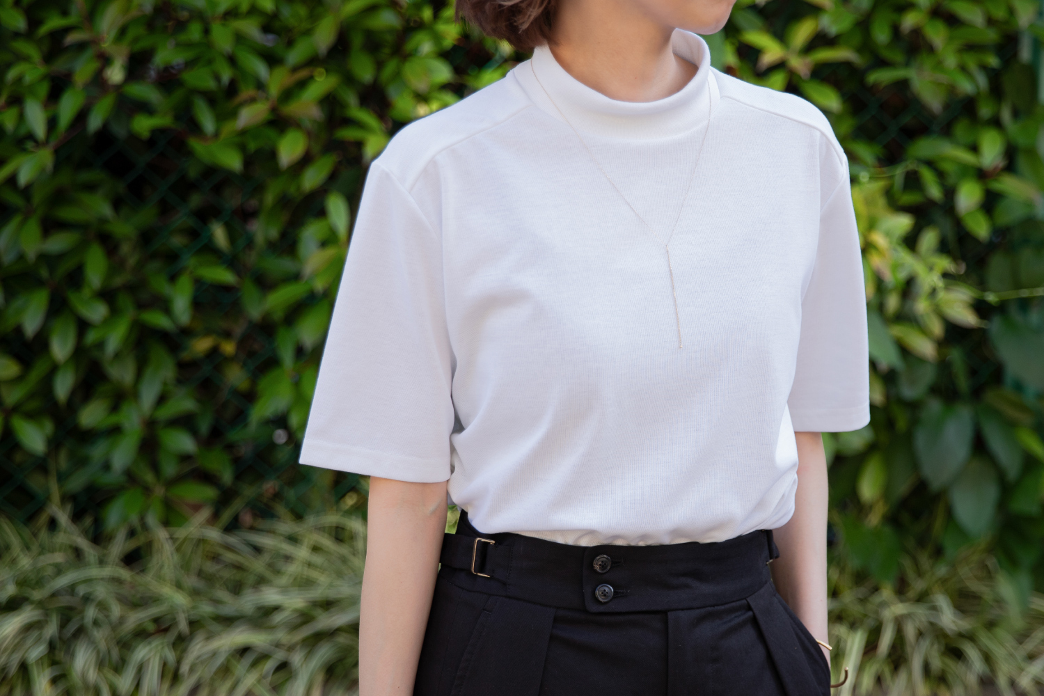 BRITISH MADE 24SS にかもと瞳 ブリティッシュメイド モックネックTシャツ
