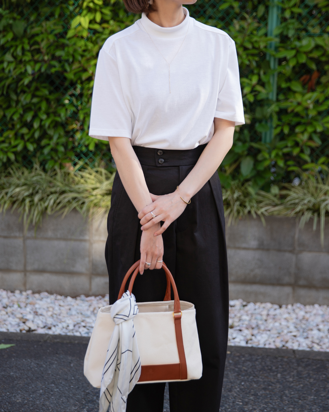 BRITISH MADE 24SS にかもと瞳 ブリティッシュメイド モックネックTシャツ
