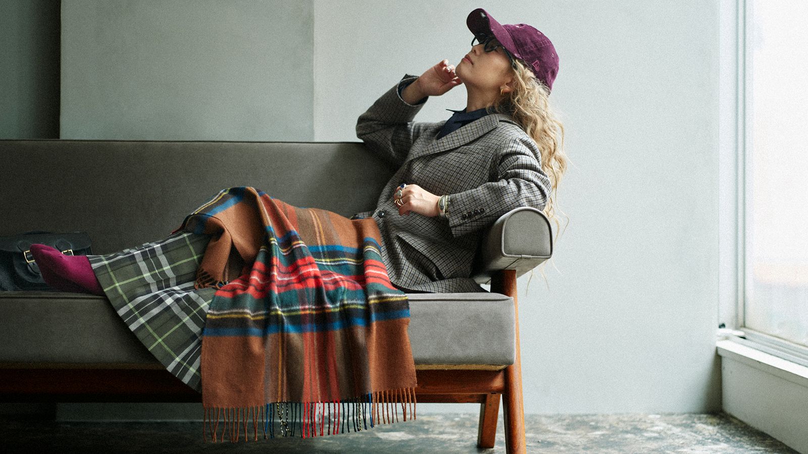 ブリティッシュメイド 別注ストール yuki ジョンストンズオブエルガン ゆきふぃるむ