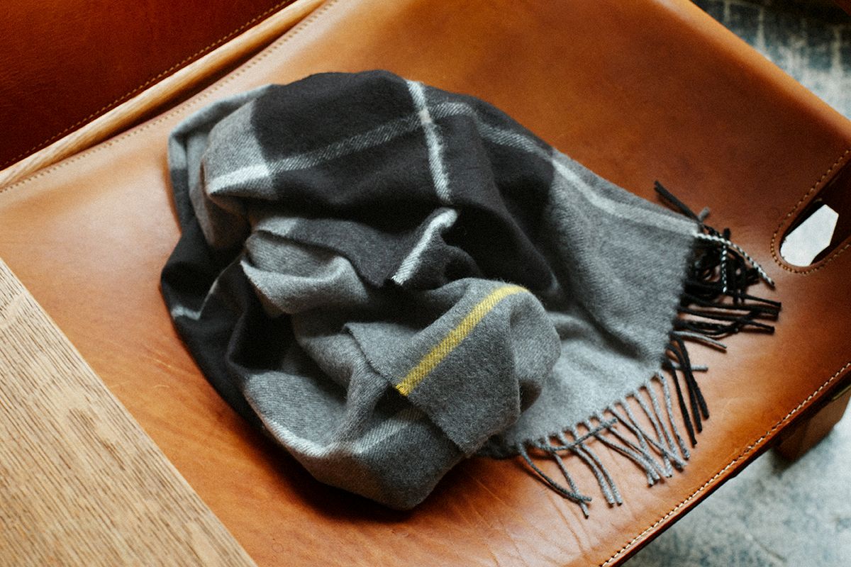 ブリティッシュメイド 別注ストール yuki ジョンストンズオブエルガン ゆきふぃるむ