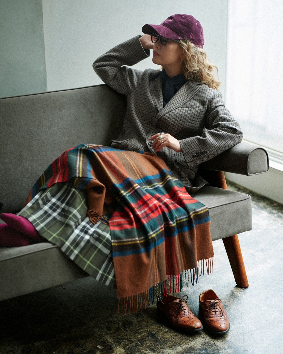 ブリティッシュメイド 別注ストール yuki ジョンストンズオブエルガン ゆきふぃるむ