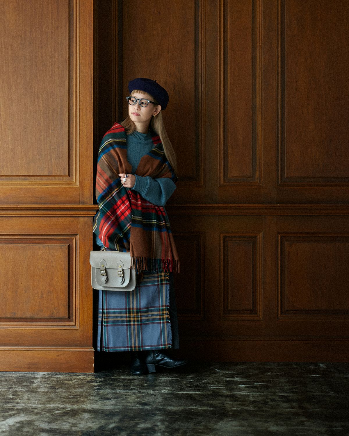 ブリティッシュメイド 別注ストール yuki ジョンストンズオブエルガン ゆきふぃるむ