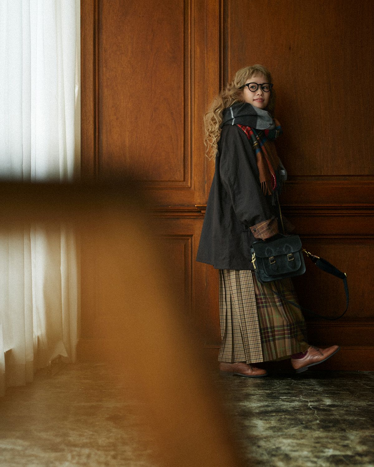 ブリティッシュメイド 別注ストール yuki ジョンストンズオブエルガン ゆきふぃるむ