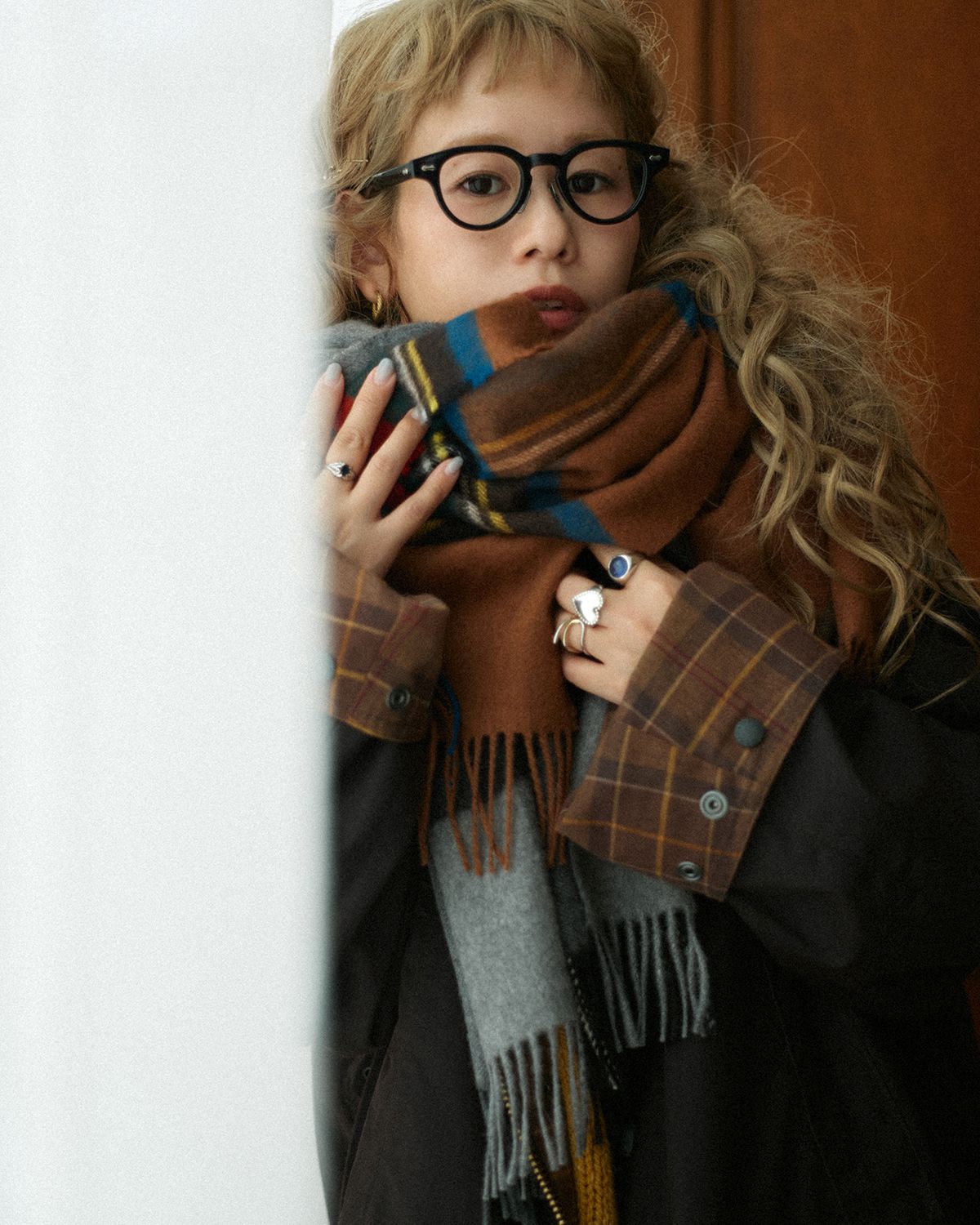 ブリティッシュメイド 別注ストール yuki ジョンストンズオブエルガン ゆきふぃるむ