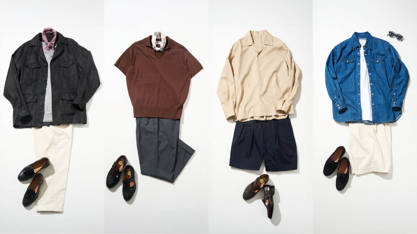 2026夏服メンズ　リゾートトラッド英国スタイル　ブリティッシュメイド